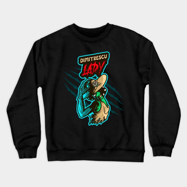 Lady Dimitrescu Horror Gamer Crewneck Sweatshirt by Tip Top Tee's